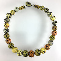 Dandelion Dalmatian Bead Necklace VII