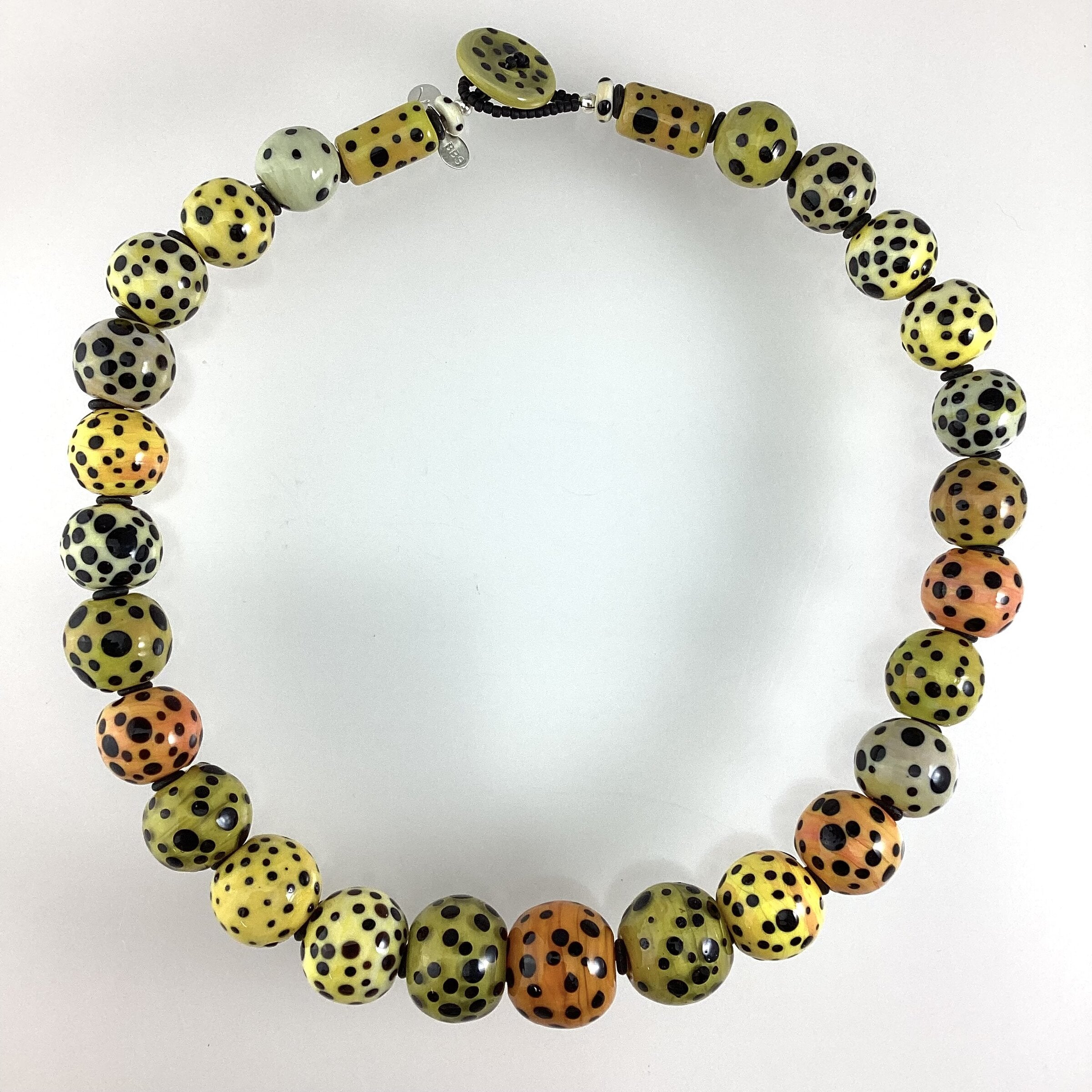 Dandelion Dalmatian Bead Necklace VII