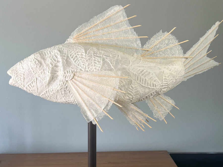 Alabaster Santorini Koi Lamp