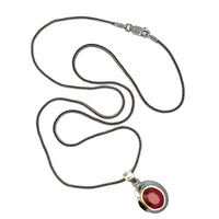 Ruby, Silver & Gold Pendant II