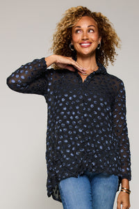 Black/Azure Dot