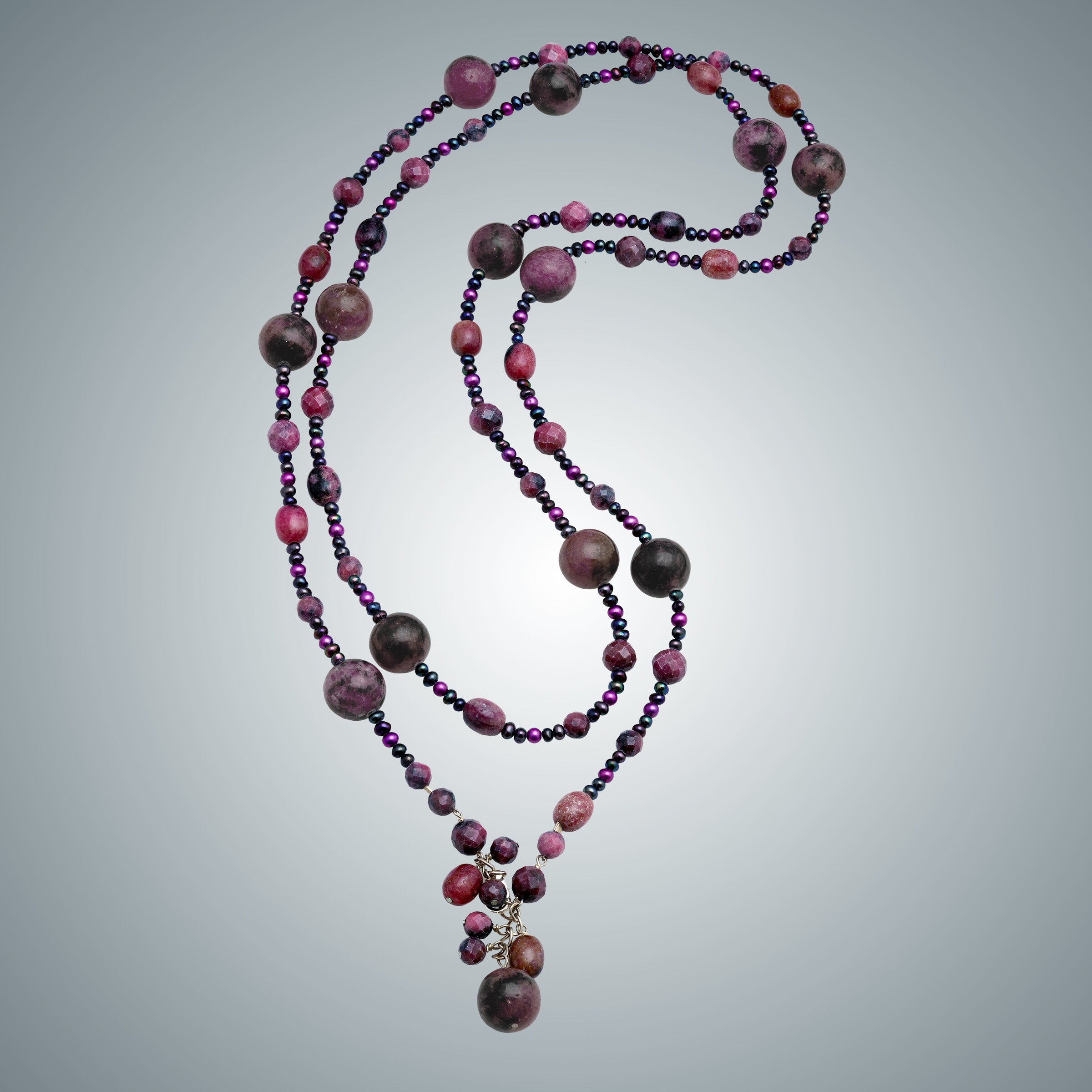 Rhodonite & Freshwater Pearl Necklace