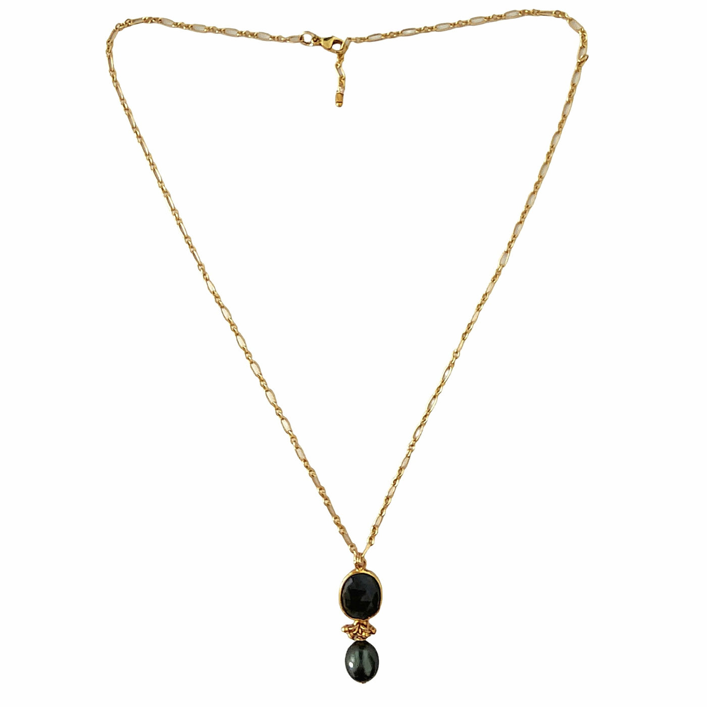 Radiant Sapphire & Pearl Necklace
