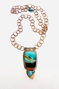 Dark Sands Blue Skies Necklace
