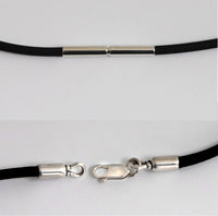 Rubber Cord with Bayonet Clasp (top) and Leather Cord with Lobster Clasp (bottom)