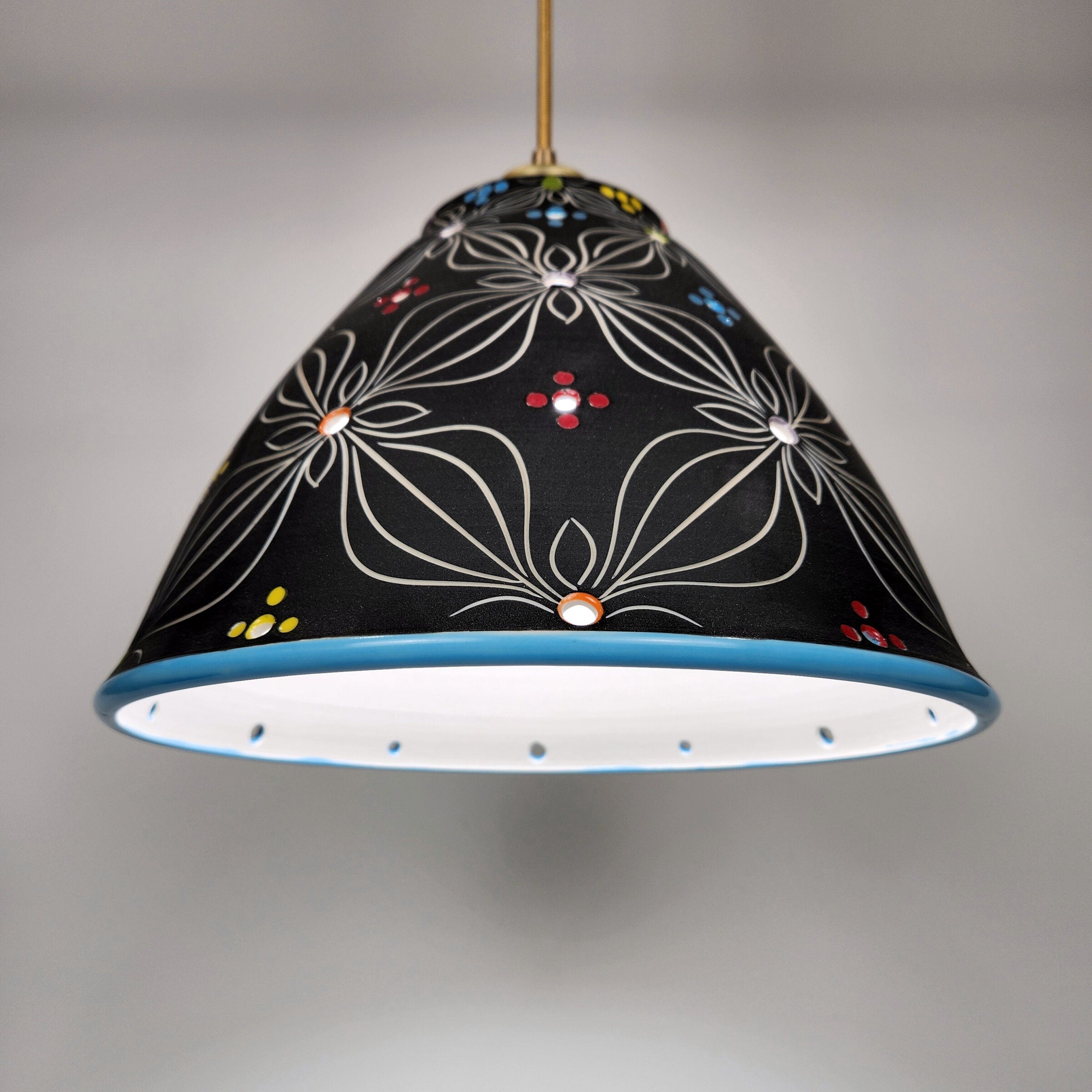 Noctornal Bloom Porcelain Pendant