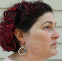 White Speckled Earrings