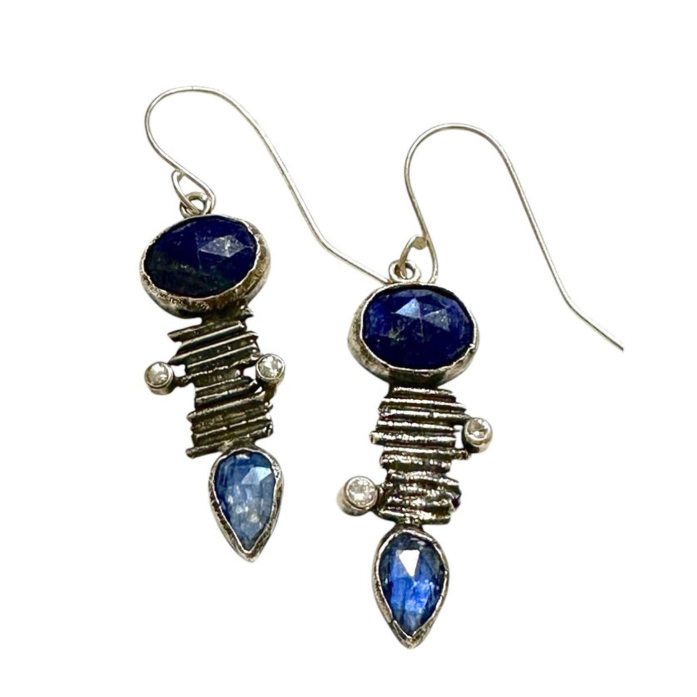 Lapis Kyanite Sticks & Stones Earrings