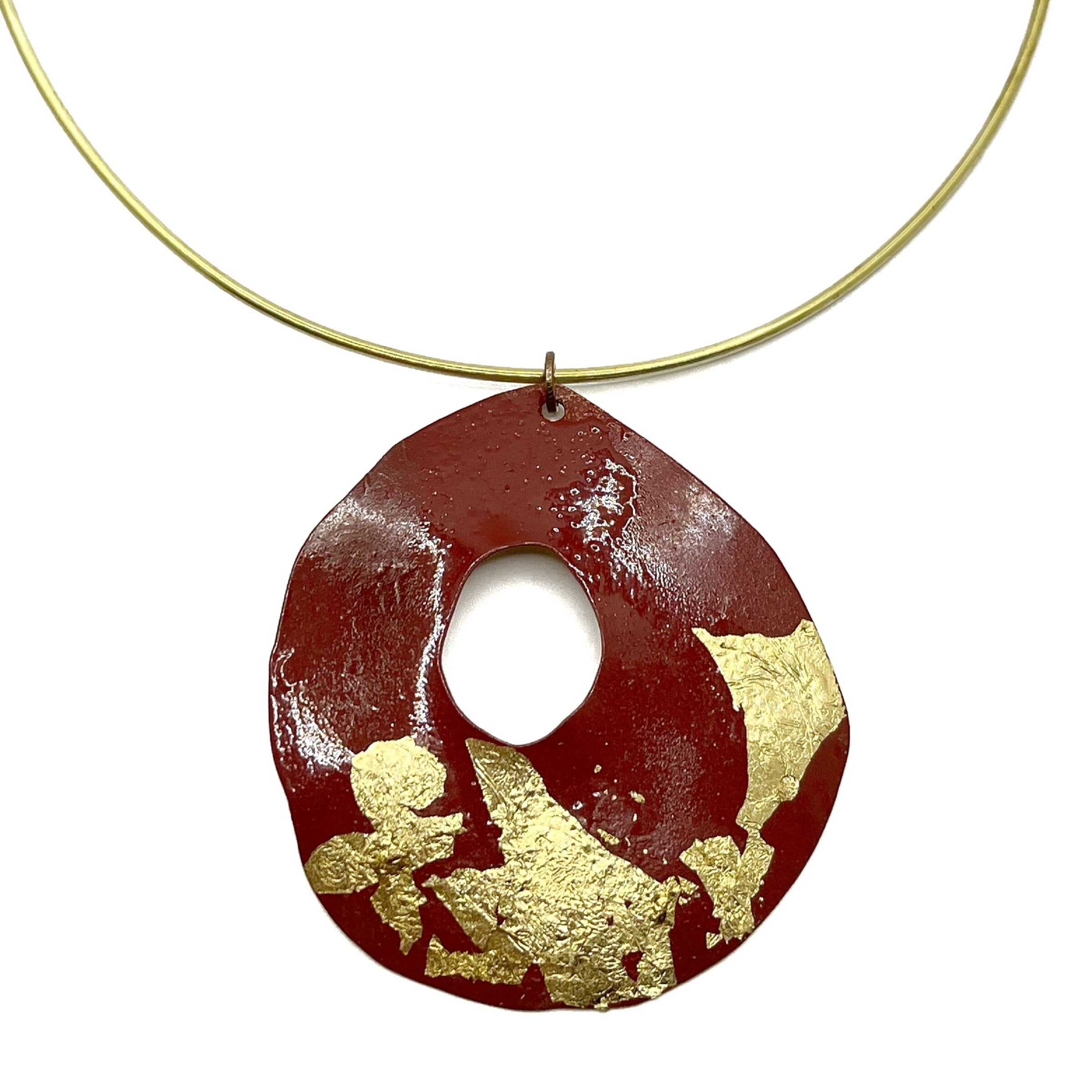 Red and Gold Necklace No. 4