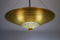 Bronze Concentric Circle Glass Chandelier