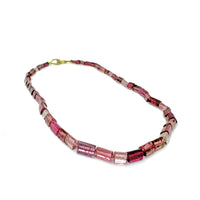 Pink Tourmaline Elongated Gem Candy Necklace