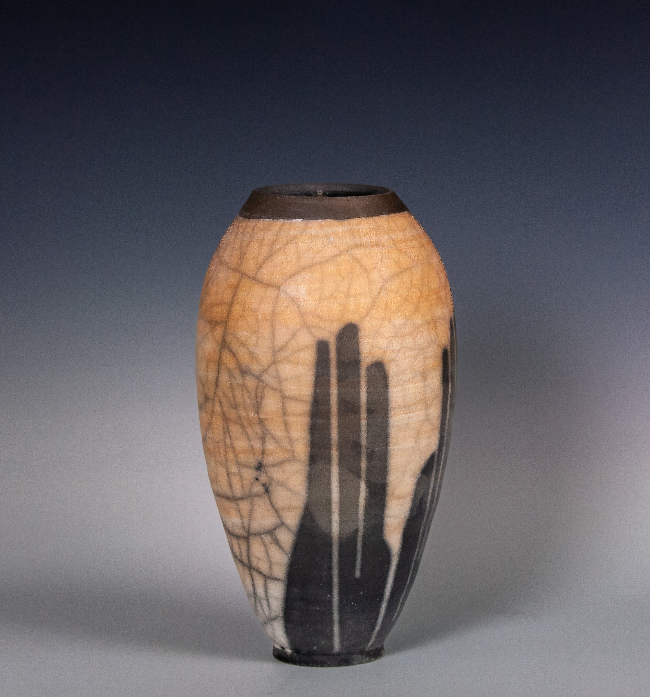 Naked Raku Vessel in Orange I
