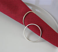 Round Silver Napkin Ring Set