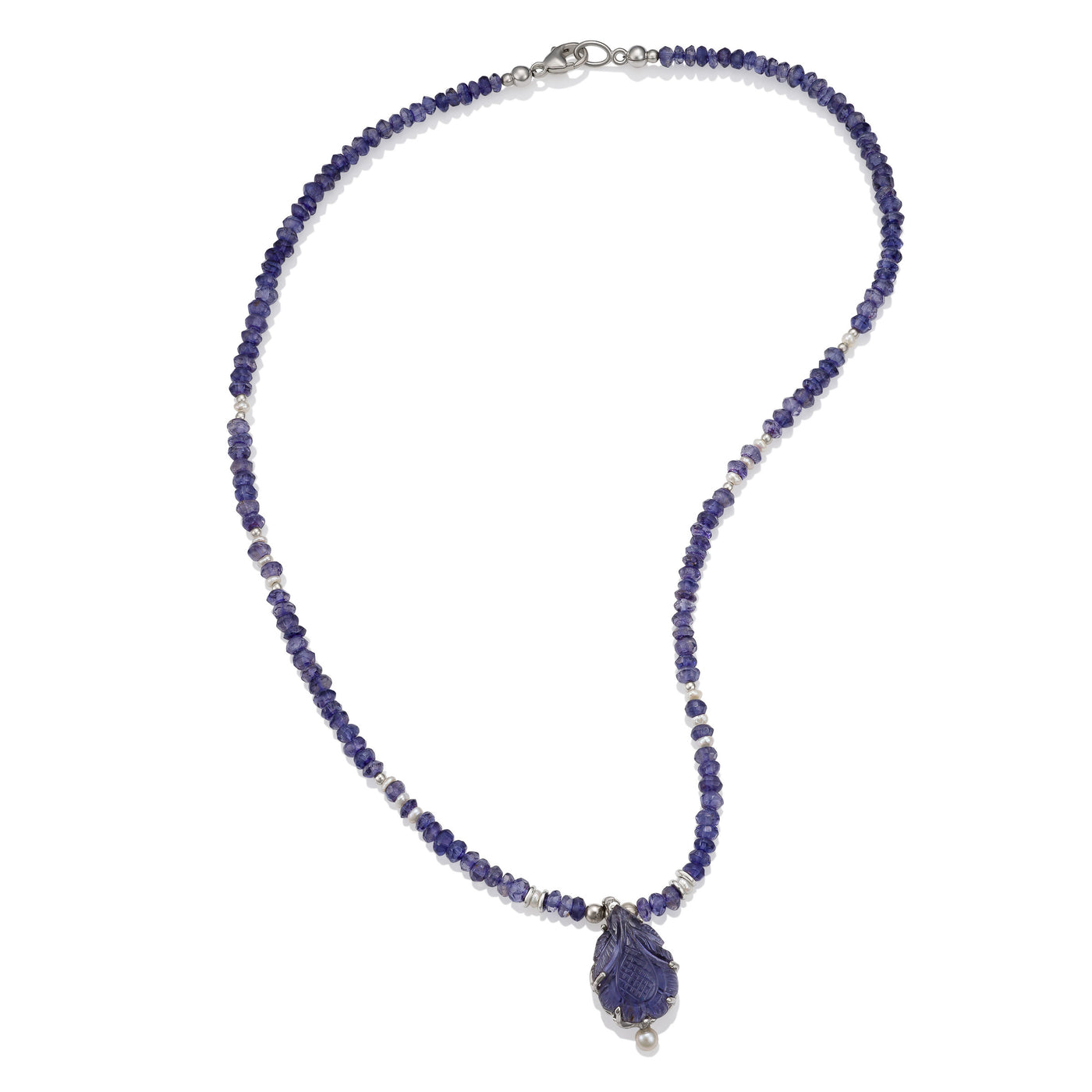 Carved Iolite Necklace | Photo by Berlian Arts