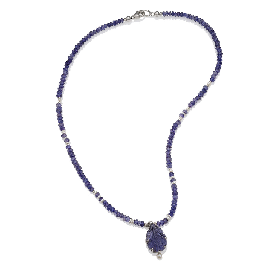 Carved Iolite Necklace | Photo by Berlian Arts