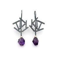 Amethyst Rectangle Earrings