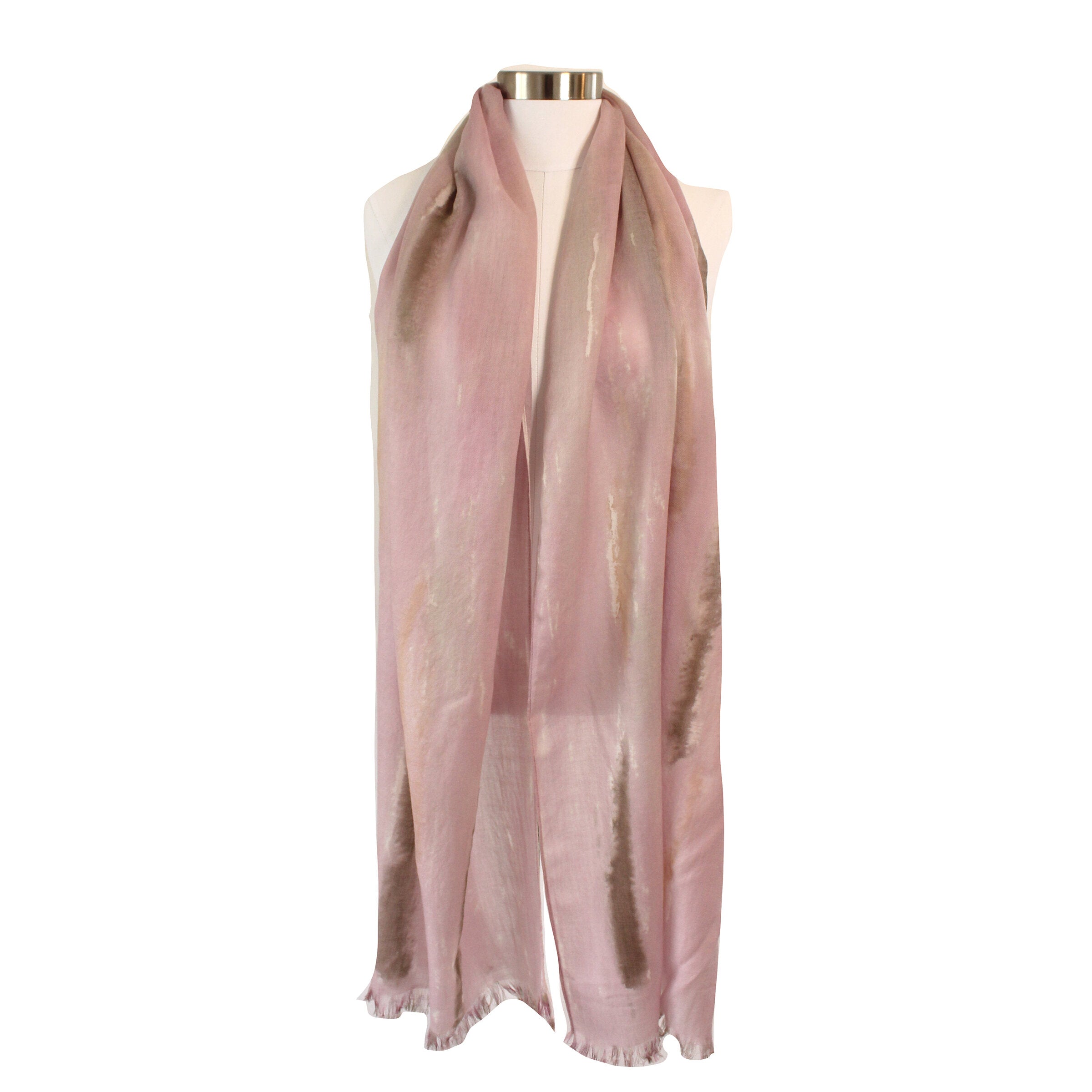 Ombre White Scent  / Cashmere blended hand-painted scarf