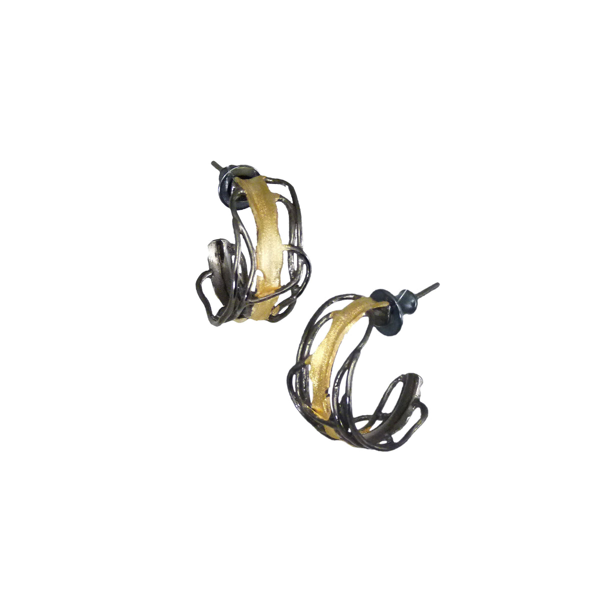 Black & Gold Edge Earrings