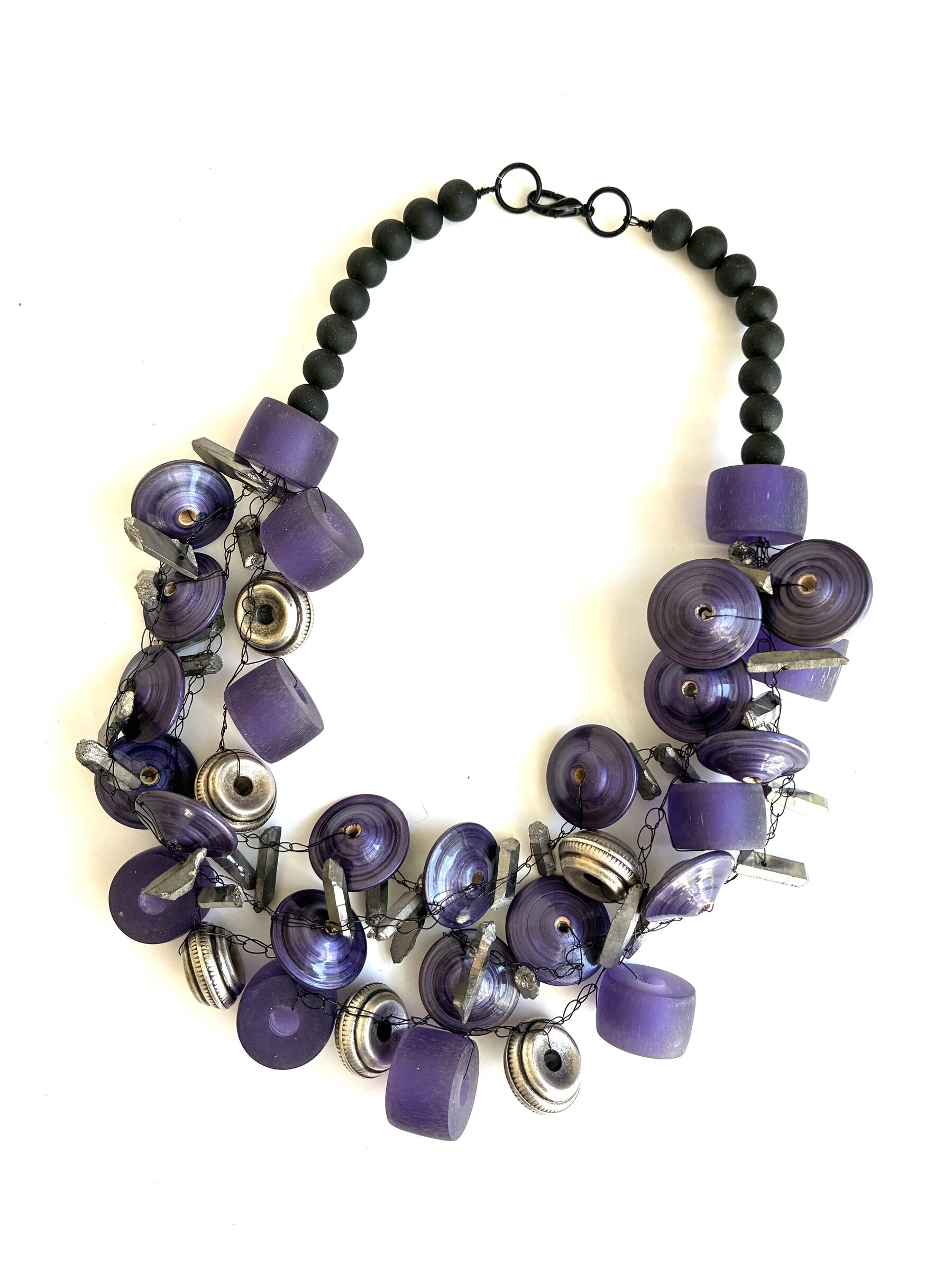 Purple Wheels Necklace