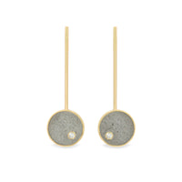 14k Yellow Gold with Gray Concrete