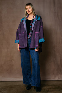 Kantha Hoodie Poncho