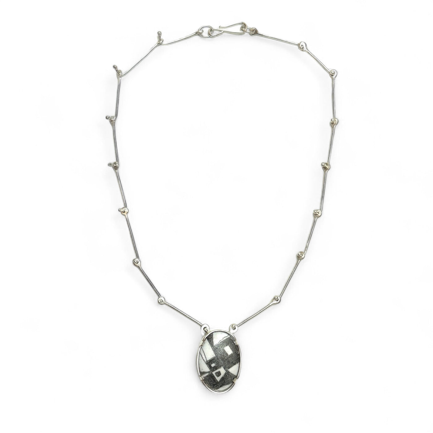 Graphic Graphite Necklace VII