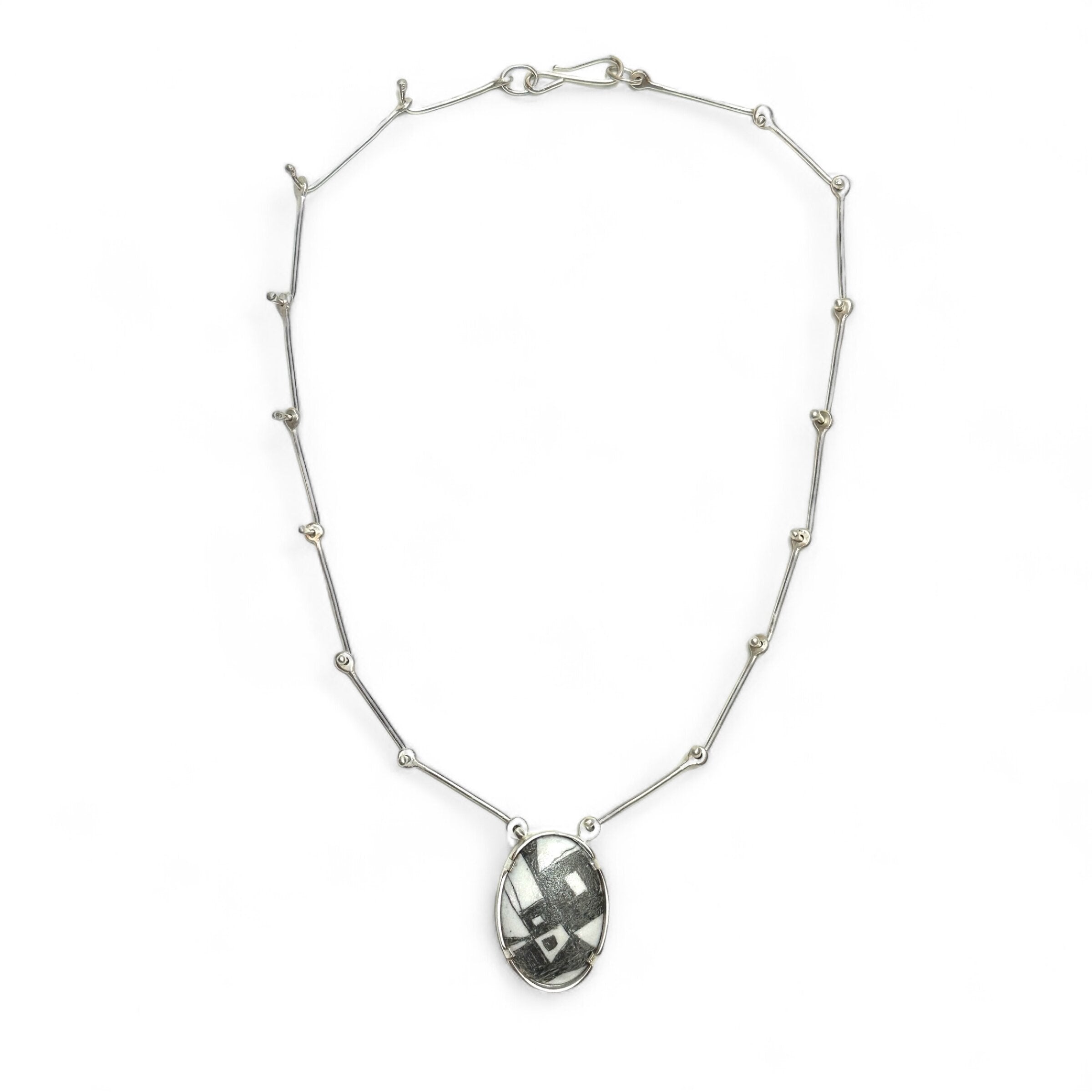 Graphic Graphite Necklace VII
