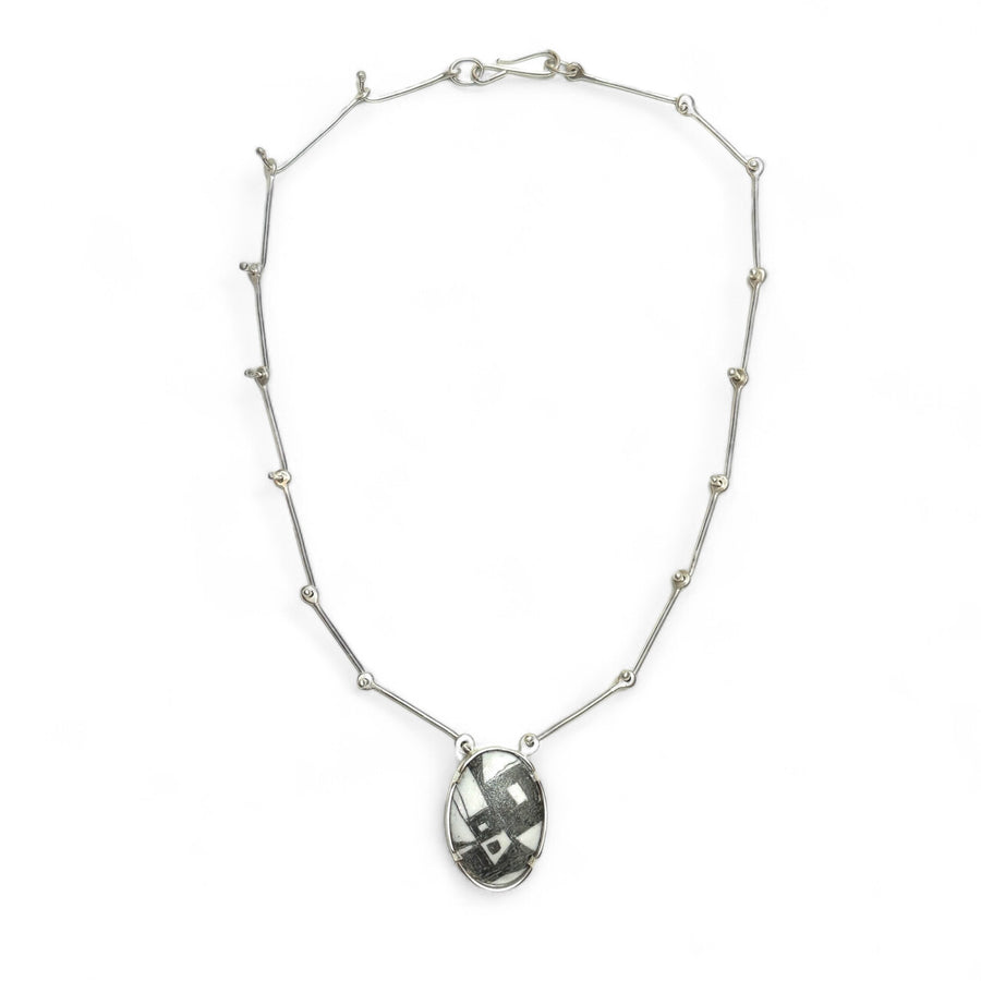 Graphic Graphite Necklace VII