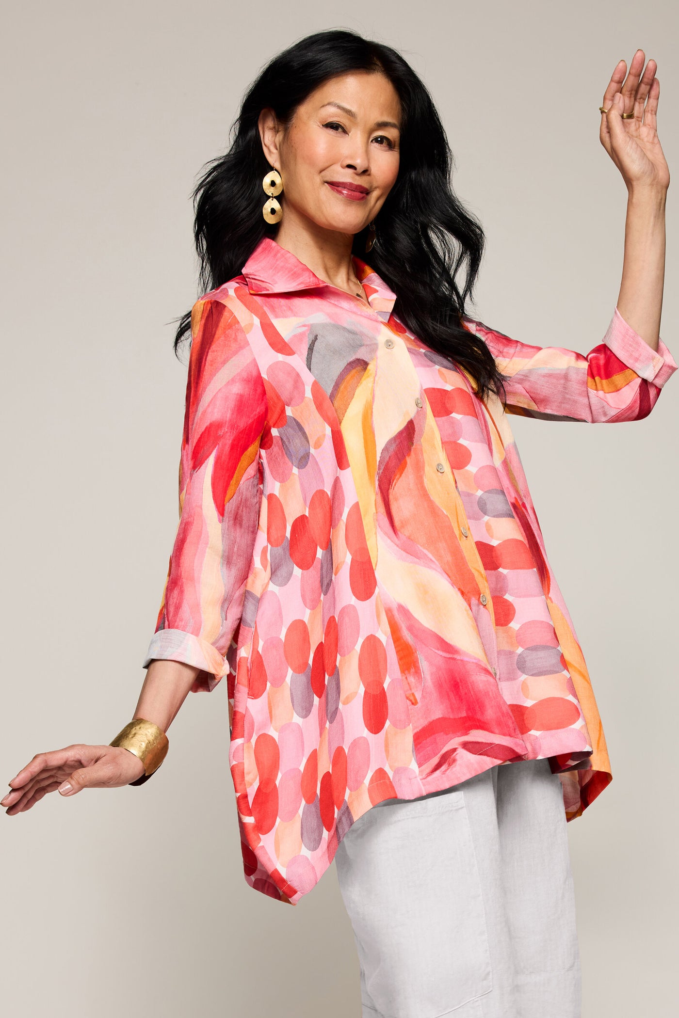 Fluid Linen Refresca Pieced Tunic