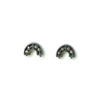Pyrite Segment Arch Earrings