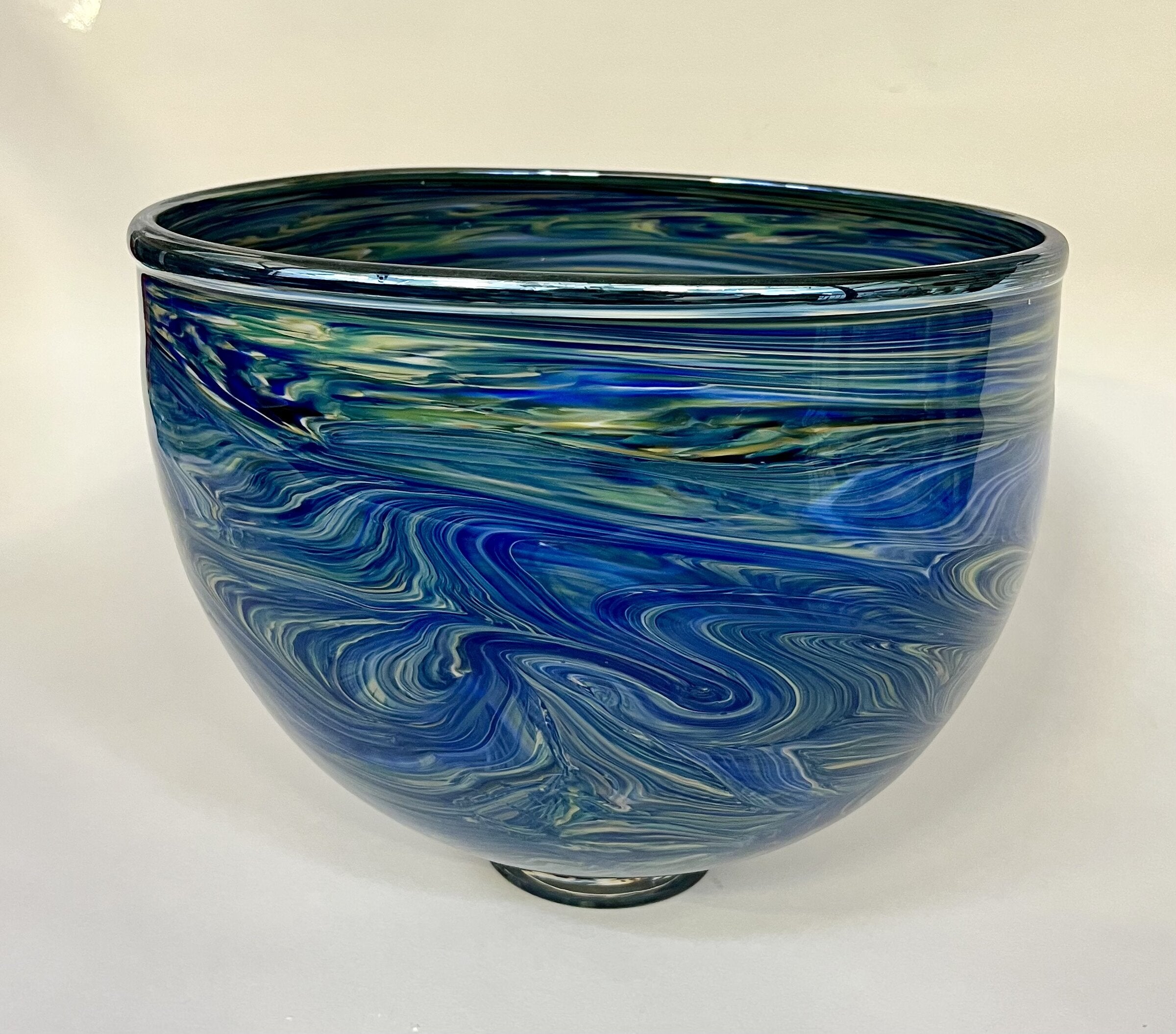 Large Van Gogh Blue Bowl