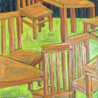 Chairs on Green Floor
