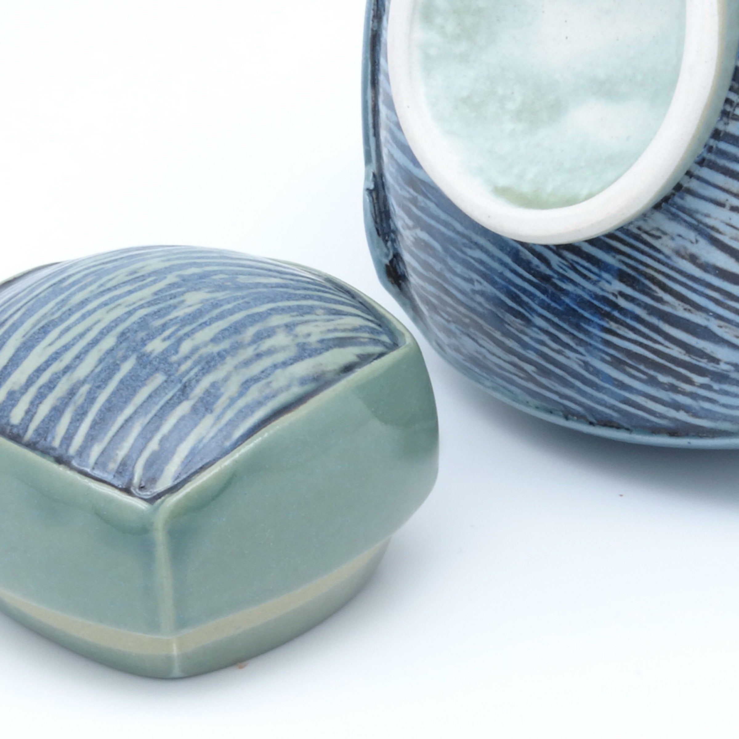 Blue Squarish Teapot