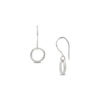 Silver Hoop Dangles