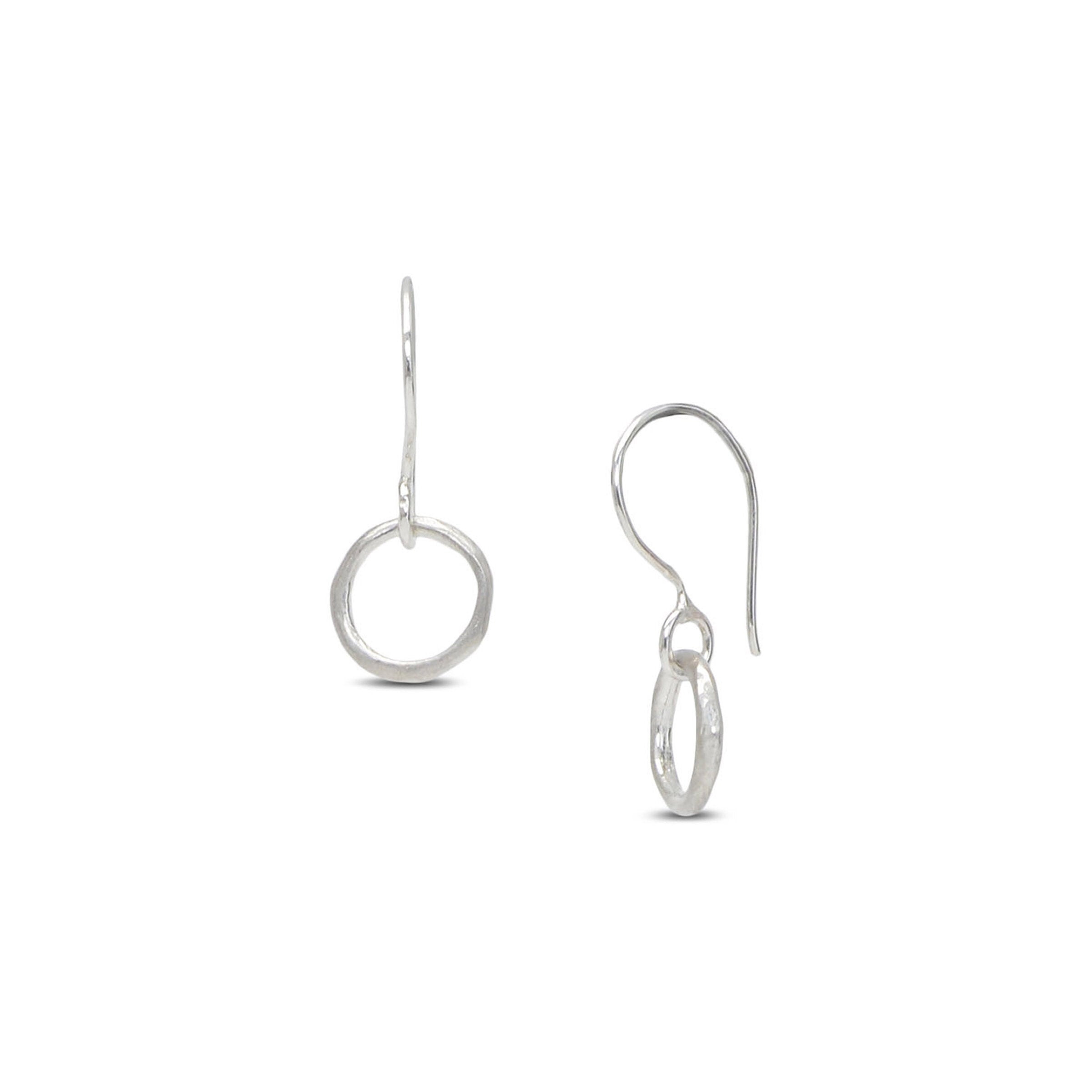 Silver Hoop Dangles
