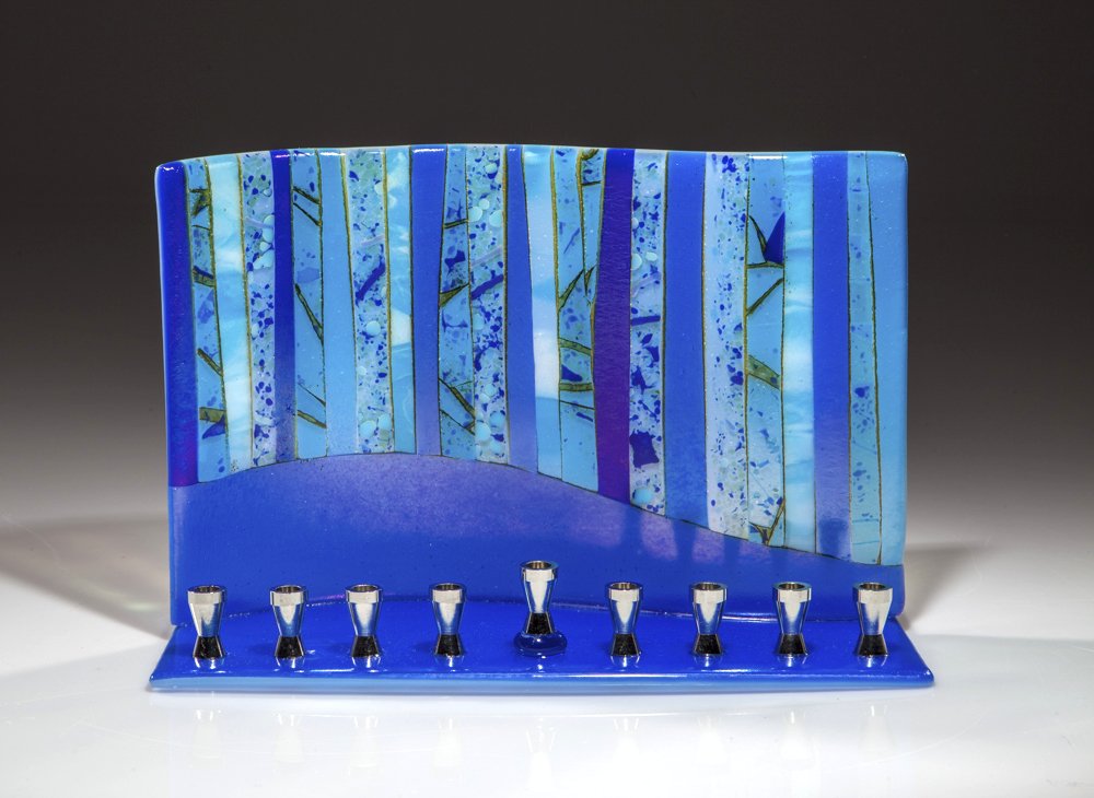 Blue Forest Menorah