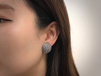 Leaf Shaped Earrings with Diamonds