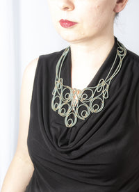 Lace Tiara Zipper Necklace II