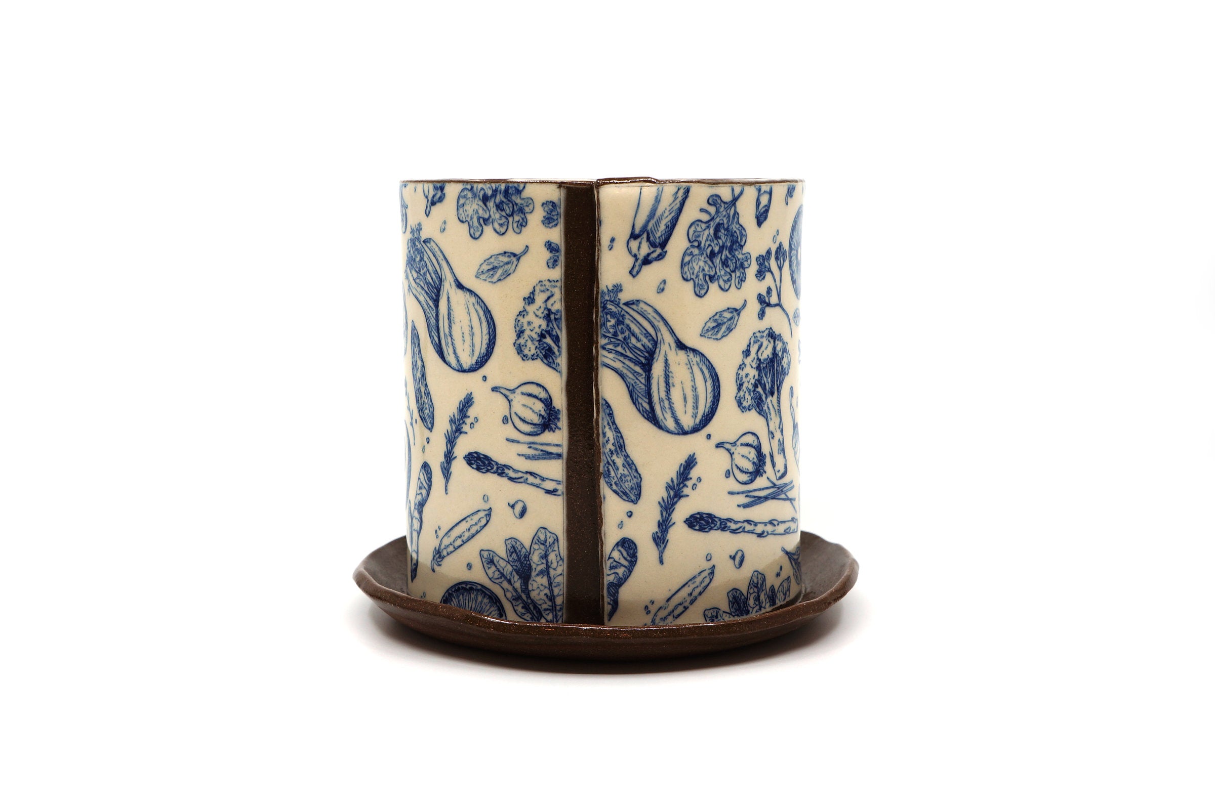 Blue Veggies Medium Planter