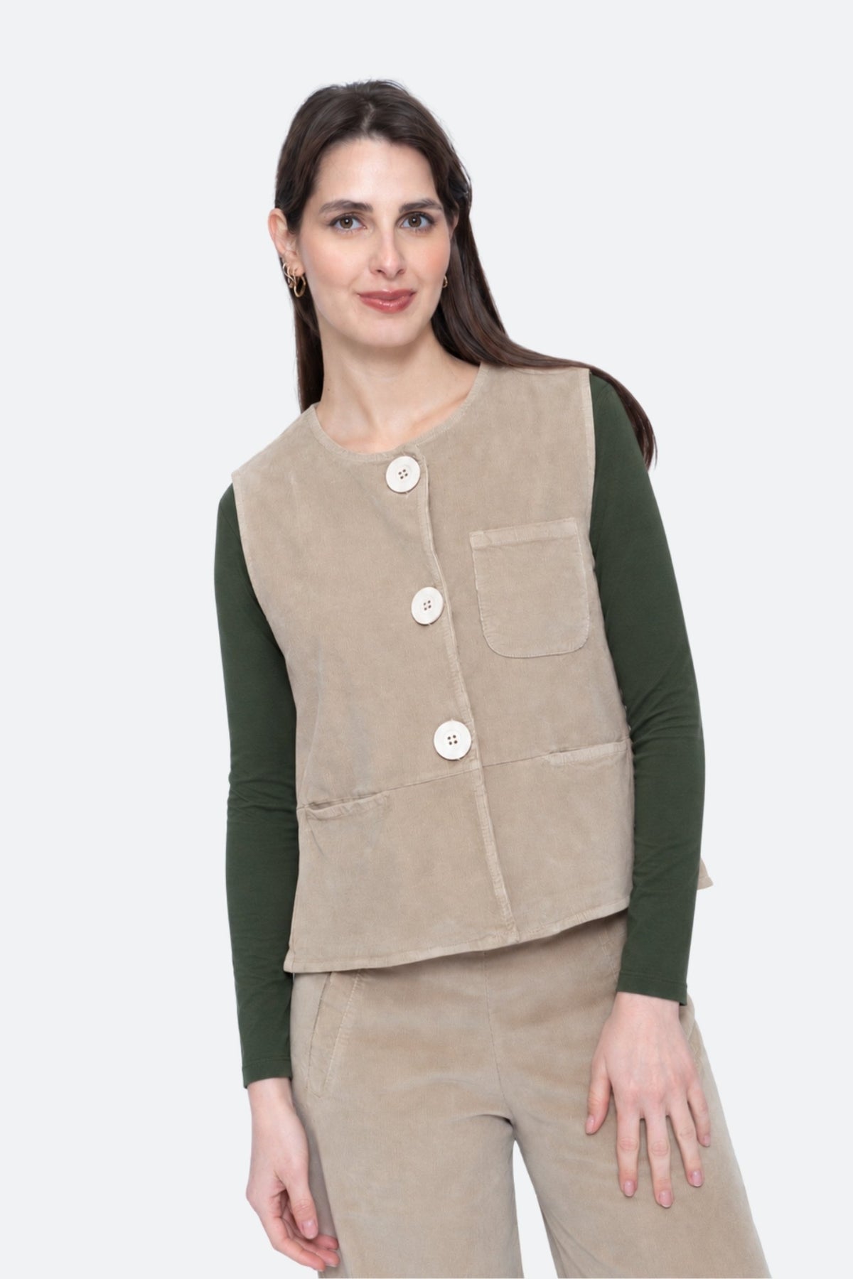 Cord Polly Vest