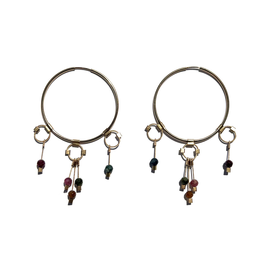 Tassel Panache Hoop Earring