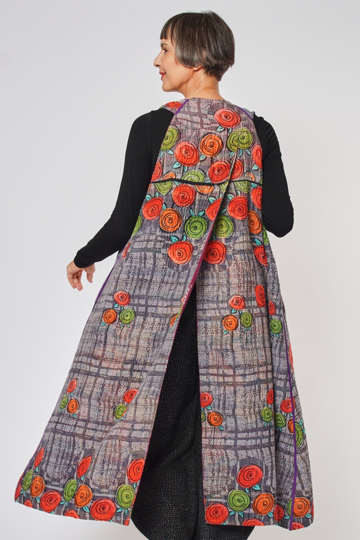 Back Pleated Maxi Vest #2