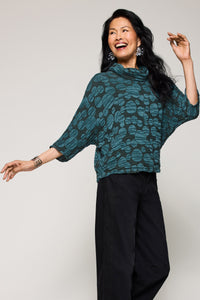 Ripple Dot Dolman Top