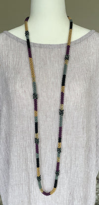 Twilight Plum Crochet Necklace