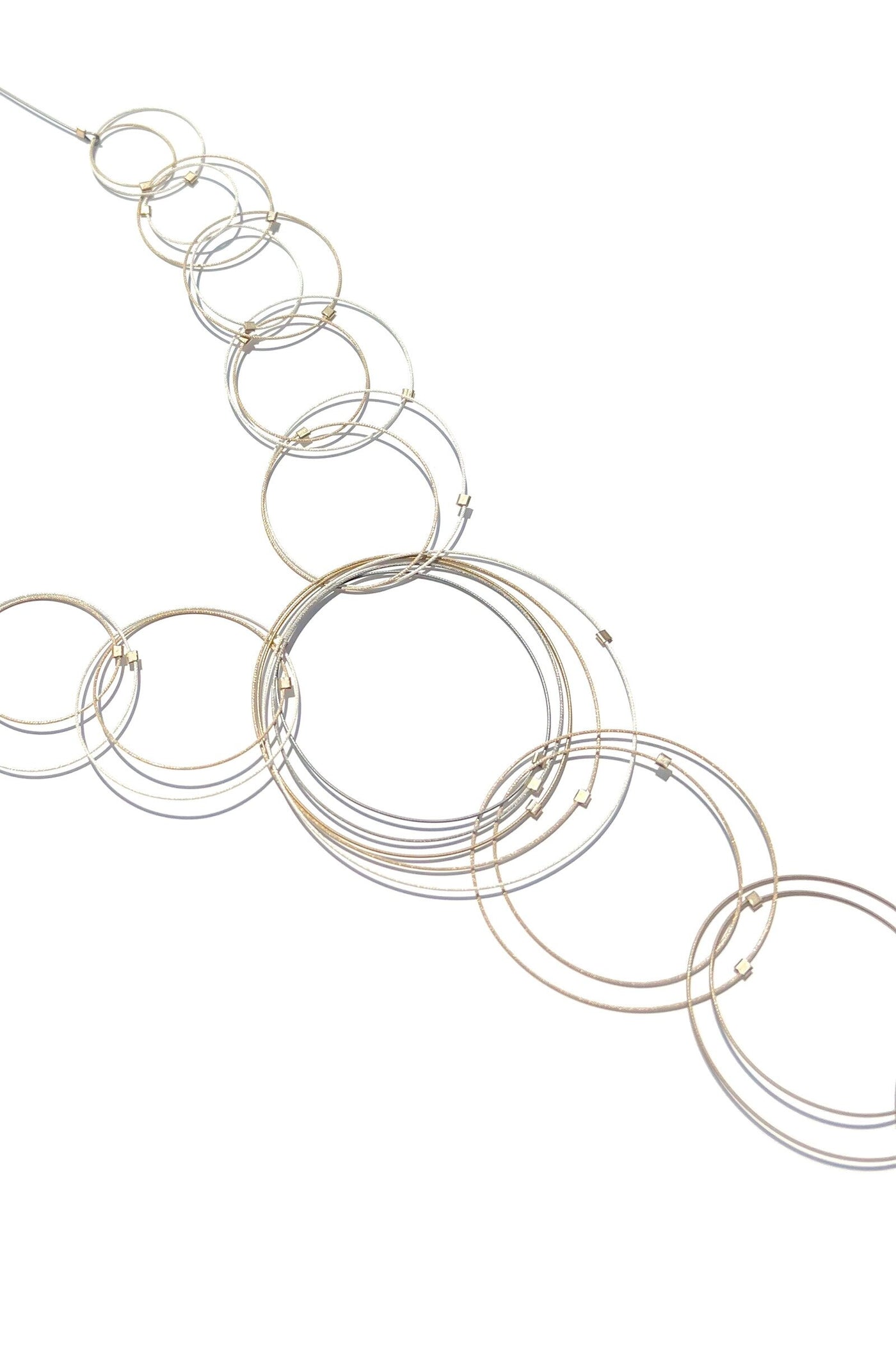 Orbiting Circles Lariat Necklace