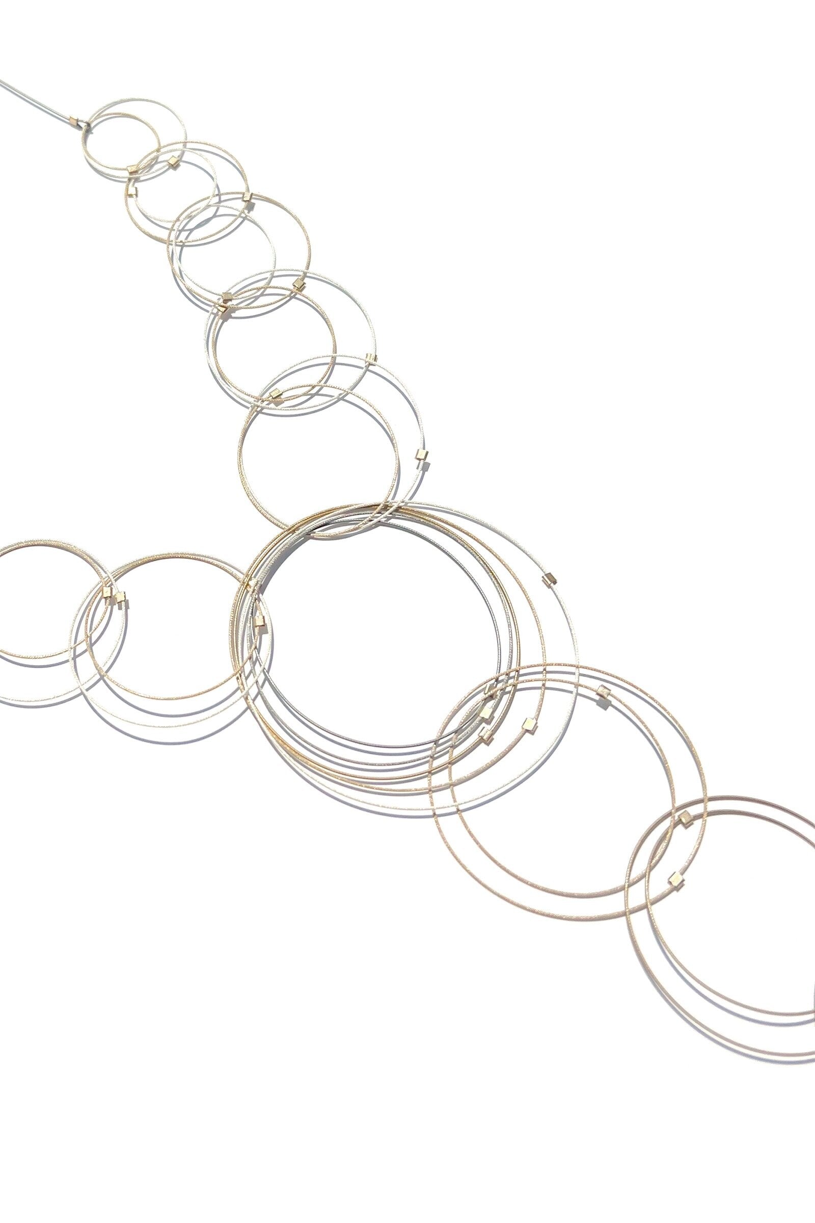 Orbiting Circles Lariat Necklace