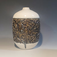 Eggshell Vase with Cityscape