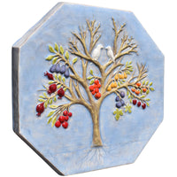 Magic Fruit Tree Octagon Wall Tile in Hyacinth