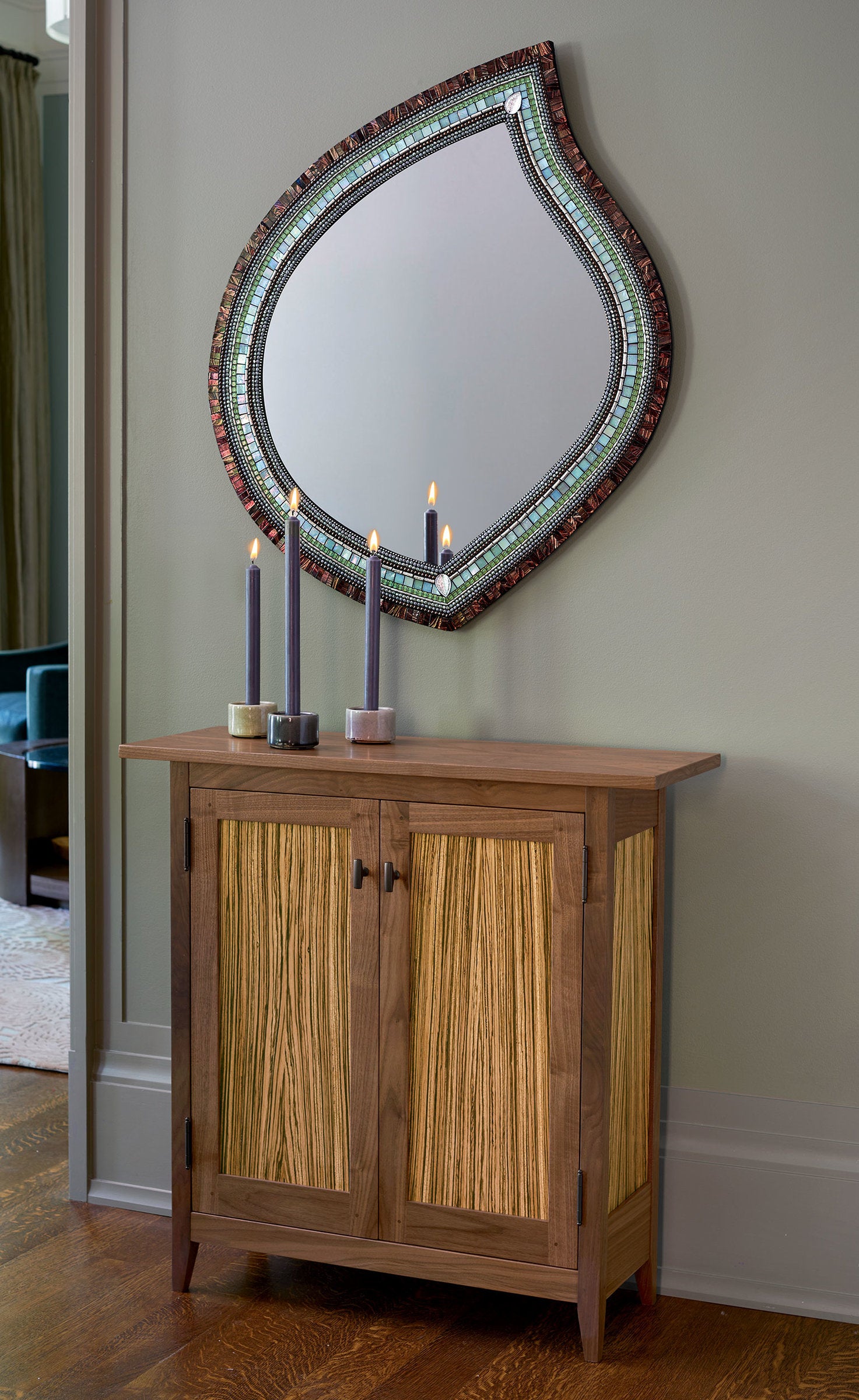 large size shown with the zebra side cabinet by Tom Dumke
