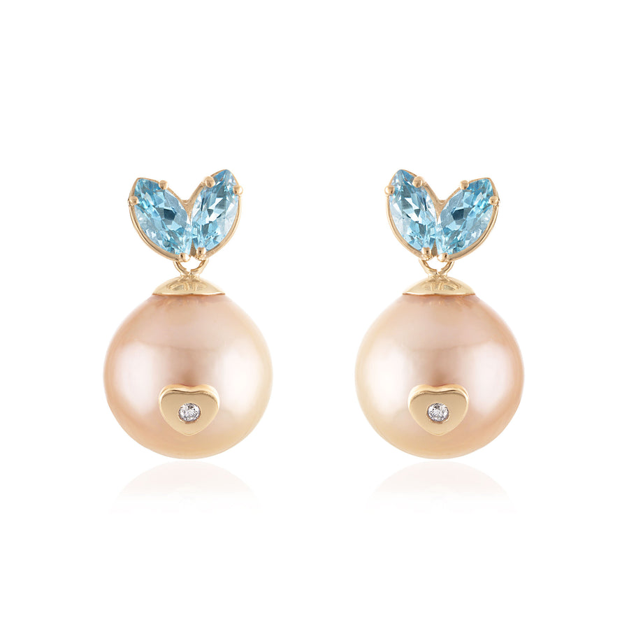 Pearl & Diamond Queen Rabbit Earrings
